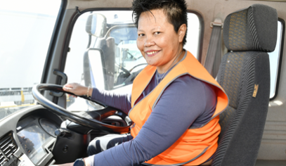 truck driver training media event